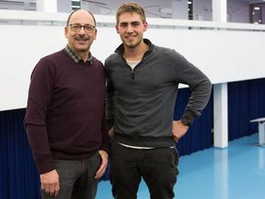 Bester Schüler der Kammer und sein Klassenlehrer.