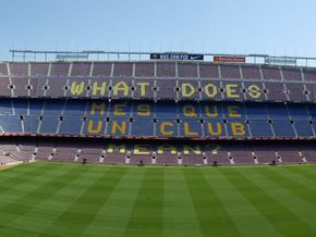 Besuch im Fußballstadion Camp Nou. 