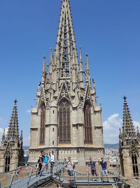 Auf dem Dach der Kathedrale.