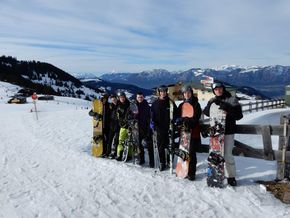 Auch die Snowboarder kamen auf ihre Kosten.