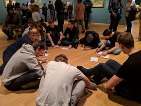 Im Museum starteten wir eigene Kunstversuche. Im Museum starteten wir eigene Kunstversuche.